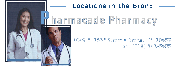 Pharmacade Pharmacy, 1049 East 163rd St., Bronx, NY  10459 -- Phone: 718-842-5485